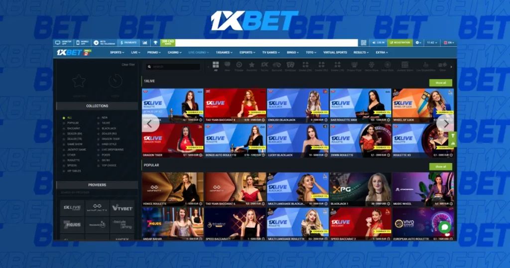 1xBet Live Dealer Games in Cambodia